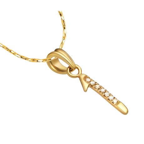 Ciondolo 1 - Oro giallo 18cts - Diamanti 0.035ct
