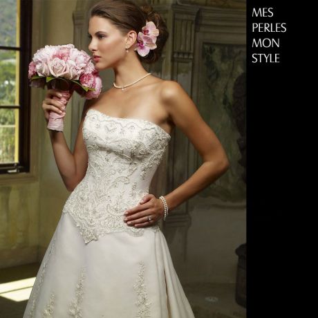 Parure Perle Acqua Dolce Bianche Épouse Moi - Collana e Orecchini 5/10mm