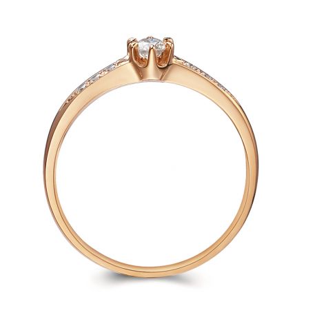 Anello Solitario Composto Portami - Oro Giallo & Diamanti | Gemperles