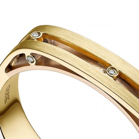 Anello da Uomo Junon - Oro Giallo/Rosa, Diamanti