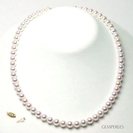 Parure Perle Bianche Immortale - Collana e Braccialetto 6.5/7mm