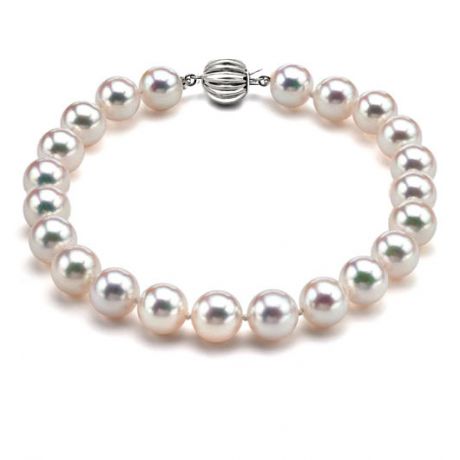 Braccialetto Totomi - Perle Bianche Akoya Giapponesi 6.5/7mm, AAA