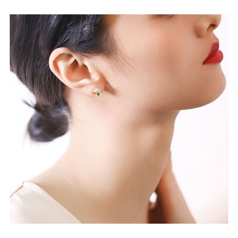 Orecchini A Lobo C'era Una Volta - Oro Giallo & Diamanti - 3