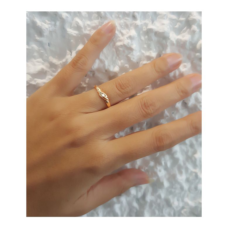 Fede Nuziale per Donna Joyce - Oro Bianco e Diamante Solitario - 6