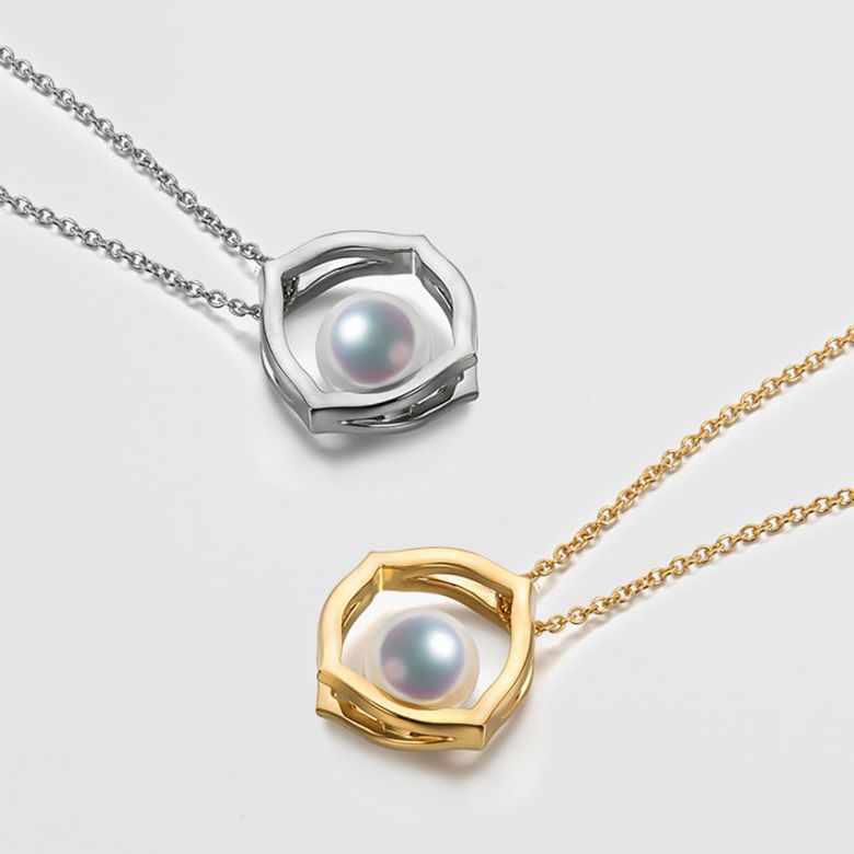 Ciondolo Coco - Oro Giallo 18kt e Perla Akoya - 4