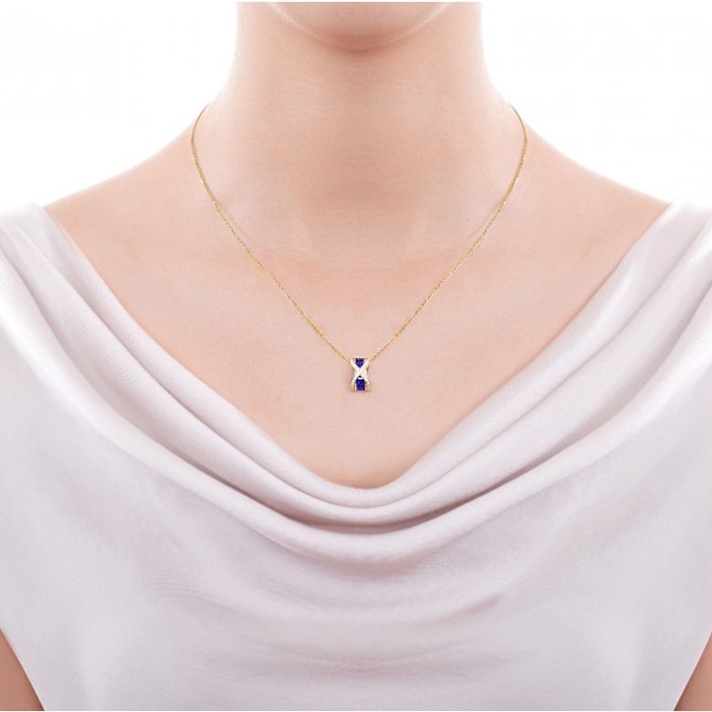 Ciondolo sens de nos vies. In diamanti, zaffiri e oro giallo - 2