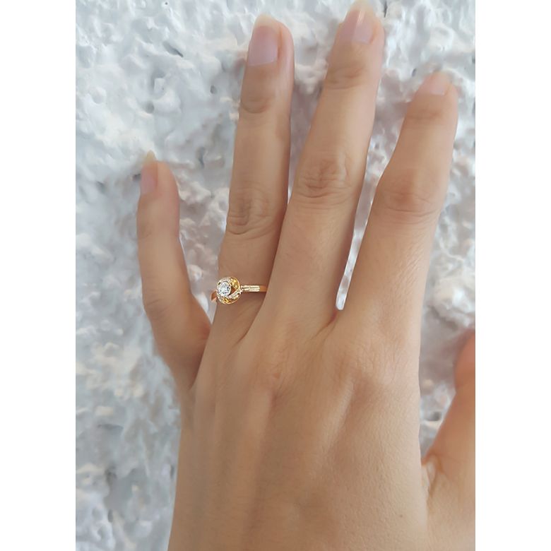 Anello di Fidanzamento Composto Le Tourbillonnant - Oro Giallo e Diamanti | Gemperles - 7