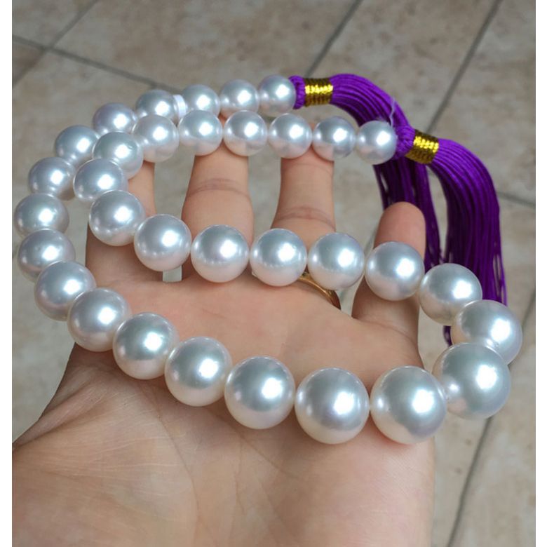 Collana Zénobie - Perle Coltivate Bianche dei Mari del Sud - 7