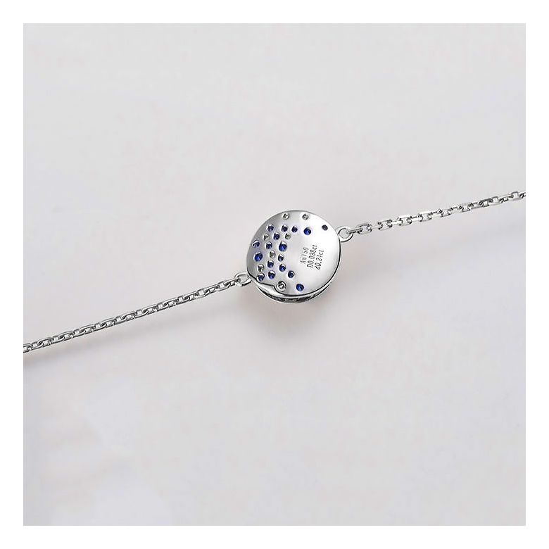 Braccialetto perla Akoya Seiza. Diamanti, zaffiri, Oro bianco I Gemperles - 7