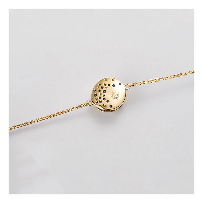 Braccialetto perla Akoya Seiza. Diamanti, zaffiri, Oro giallo I Gemperles - 4