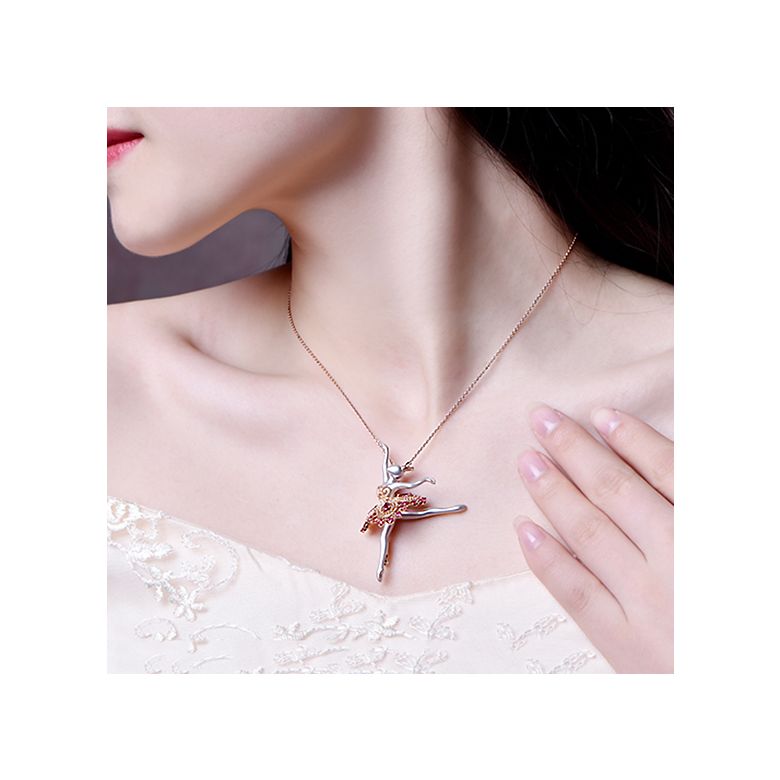 Ciondolo Princesse Ballerina - Broche Oro bianco - Rubini - 2