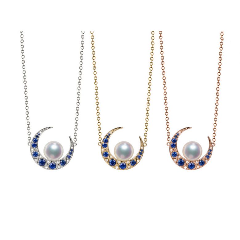 Ciondolo Mikadzuki - Perla Akoya Bianca & Oro Giallo 18kt - 5