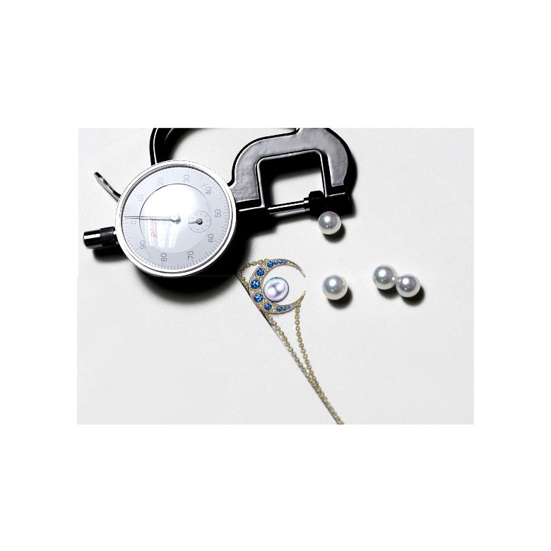 Ciondolo Mikadzuki - Perla Akoya Bianca & Oro Giallo 18kt - 6