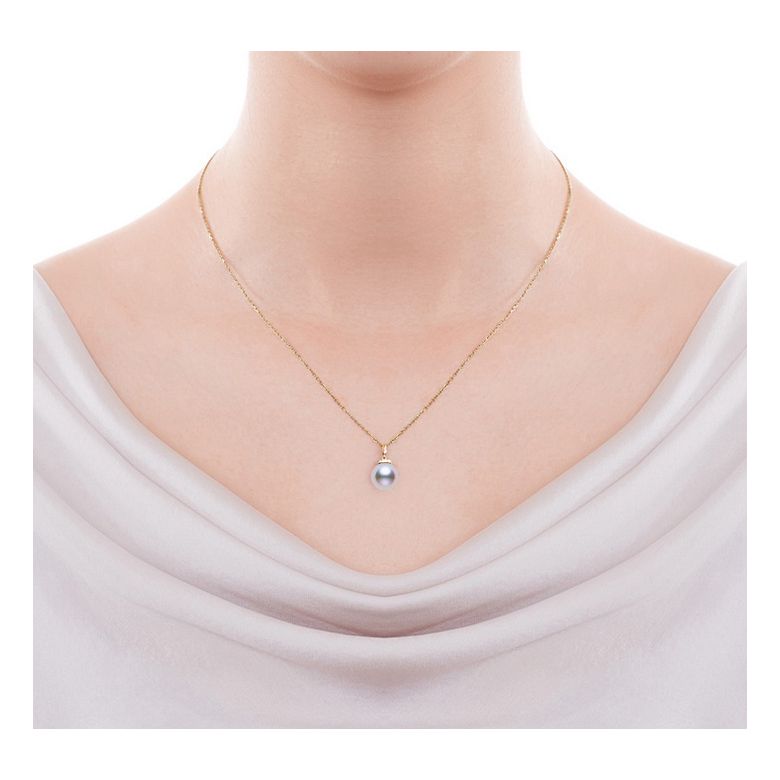 Ciondolo Ojo e Orecchini Daisaku. Oro giallo, Perle Akoya e Diamanti - 2