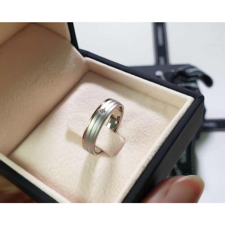 Fede Donna - 2 Ori 3.10gr - Diamanti 0.015ct - 5