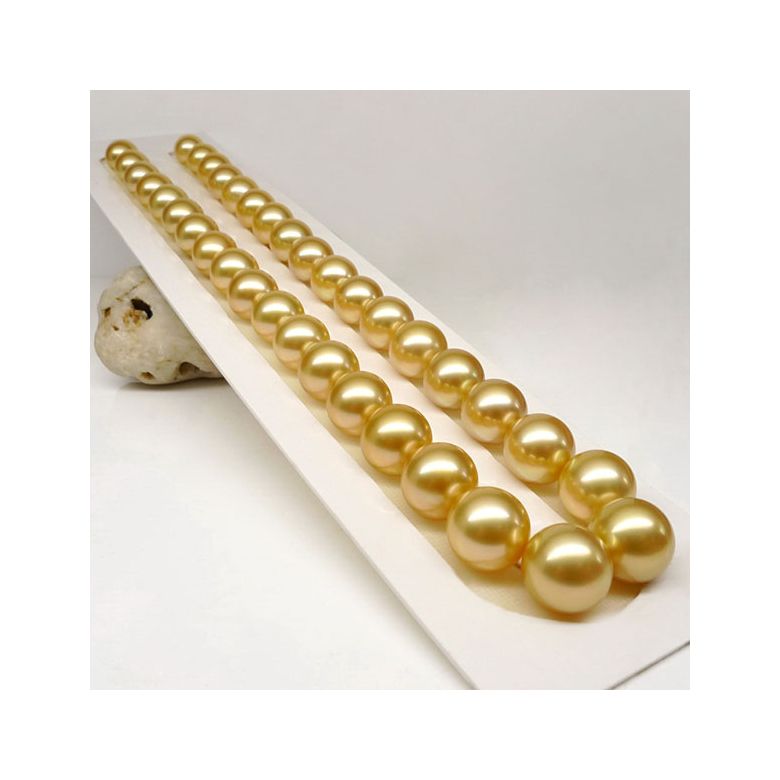 Collana Clothilde - Perle Coltivate Dorate Gold dei Mari del Sud - 2