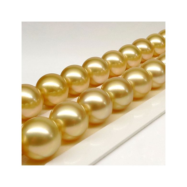 Collana Clothilde - Perle Coltivate Dorate Gold dei Mari del Sud - 6