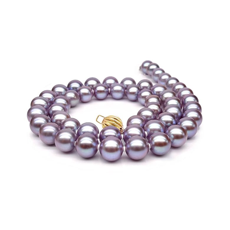 Collana Florida  - Perle d'Acqua Dolce Lavanda/Viola - 7.5/8mm, AAA - 1
