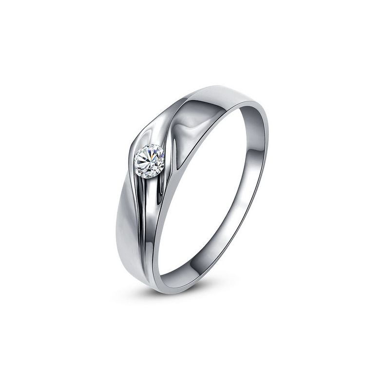 Fede Nuziale da Donna Gaynor - Platino e Diamante - 1