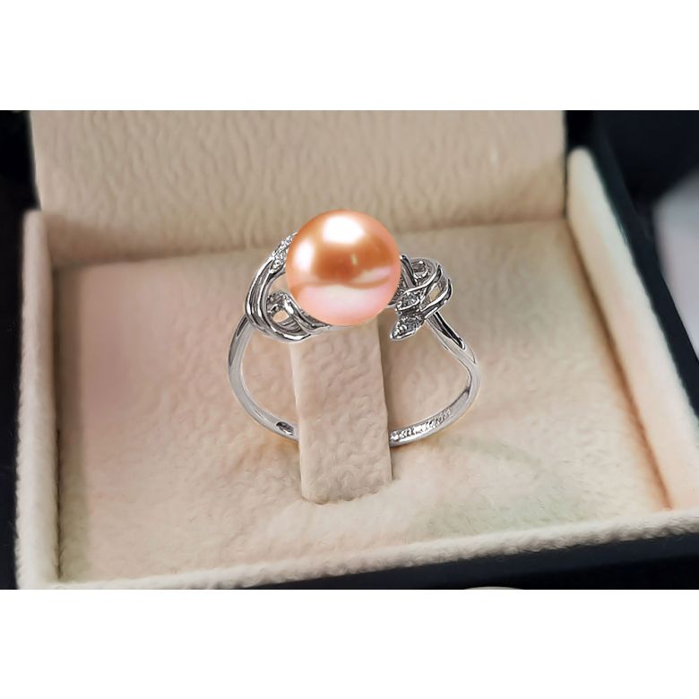 Anello Calisto - Oro Bianco 18kt e Perla d'Acqua Dolce - 10