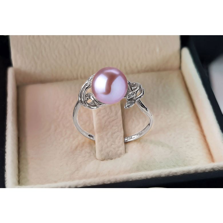 Anello Calisto - Oro Bianco 18kt e Perla d'Acqua Dolce - 12