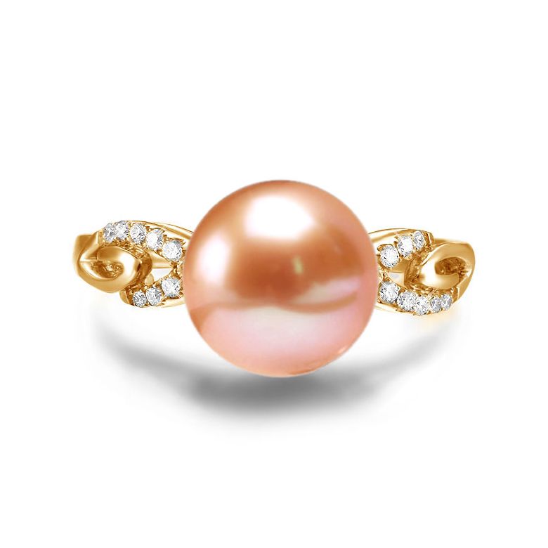 Anello Couple Danseur - Oro Giallo 18kt, Diamanti e Perla d'Acqua Dolce - 5