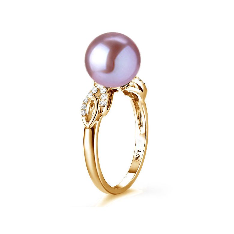 Anello Couple Danseur - Oro Giallo 18kt, Diamanti e Perla d'Acqua Dolce - 9