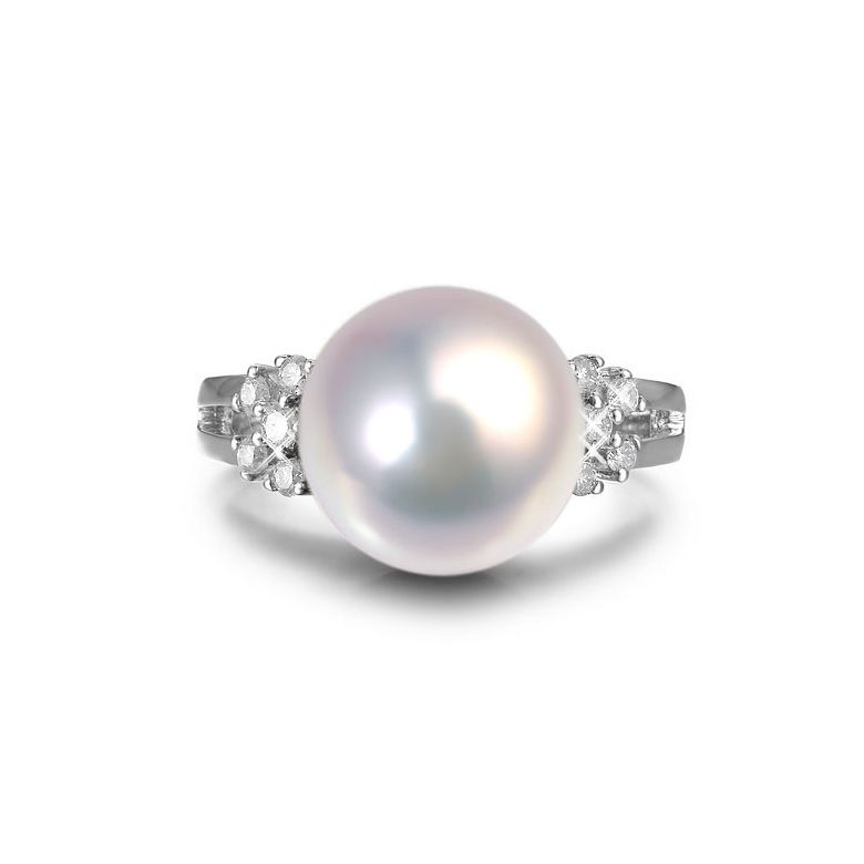 Anello Alexandrie - Oro Bianco, Perla d'Acqua Dolce - 4