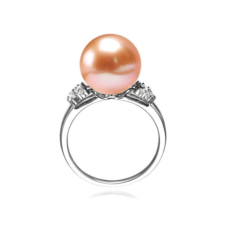 Anello Alexandrie - Oro Bianco, Perla d'Acqua Dolce - 7