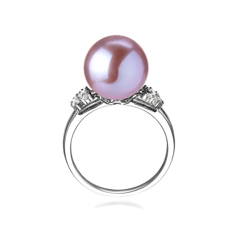 Anello Alexandrie - Oro Bianco, Perla d'Acqua Dolce - 10