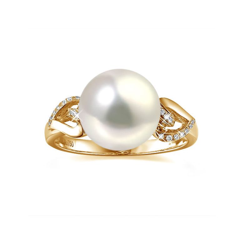 Anello Coeur de Perle - Oro Giallo, Perla d'Acqua Dolce Bianca - 3