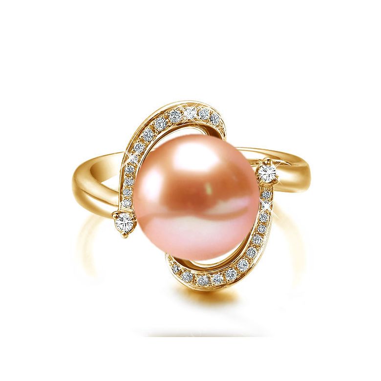 Anello Voluptueuse - Oro Giallo, Perla d'Acqua Dolce - 8