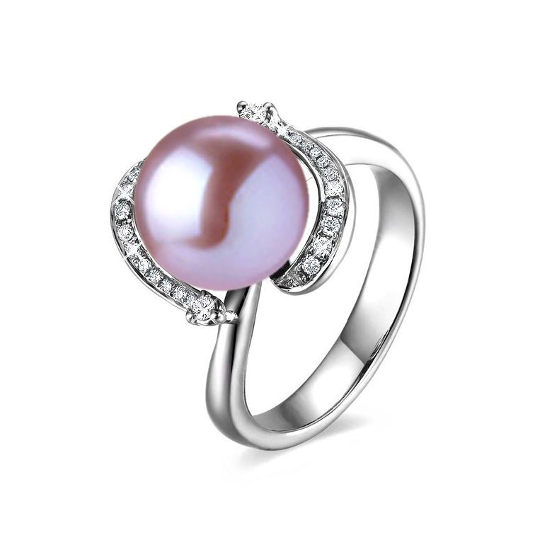 Anello Voluptueuse - Oro Bianco, Perla d'Acqua Dolce - 7