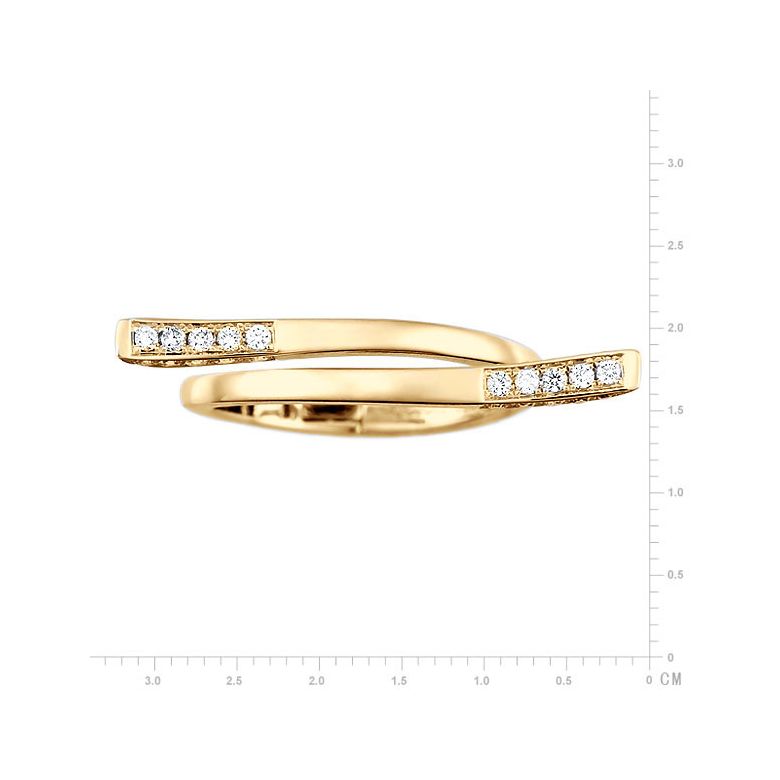 Anello ciondolo cuore d'oro giallo e diamanti | Polichinelle - 3