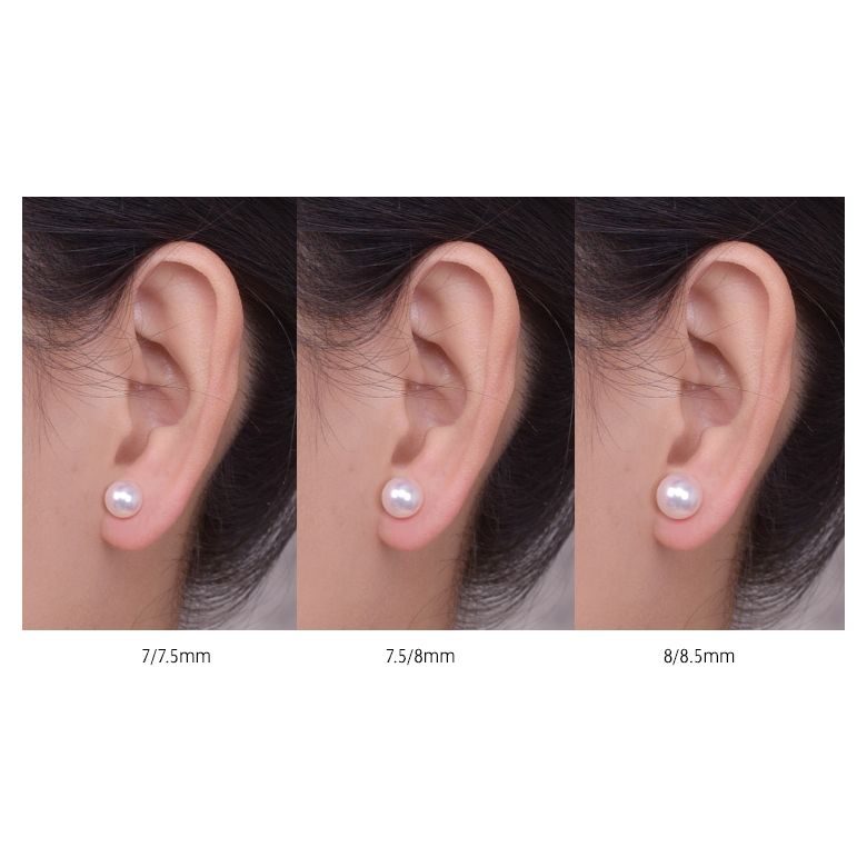 Orecchini A Lobo Ayumi - Perle Akoya Bianche 7/7.5mm GEMMA - Farfalla Oro Bianco - 5