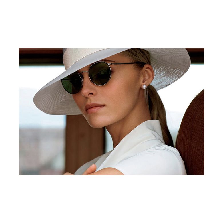 Orecchini A Lobo Saori - Perle Akoya Bianche 8.5/9mm GEMMA - Farfalla Oro Bianco - 2