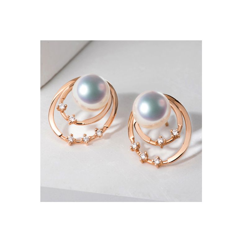 Parure Kaneo. Oro Rosa, Perle Akoya e Diamanti - 4