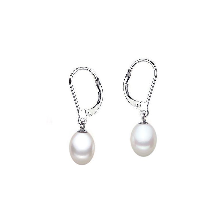 Orecchini Aurore - Perle Acqua Dolce Bianche - Monachella Oro Bianco - 1