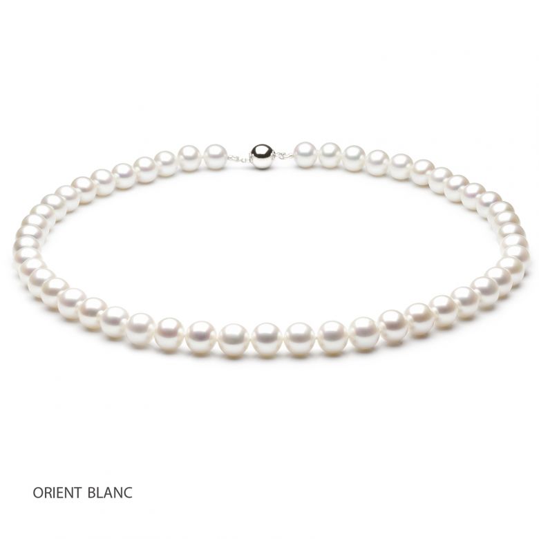 Collana Silo  - Perle d'Acqua Dolce Bianche - 8/8.5mm, AAA - 6