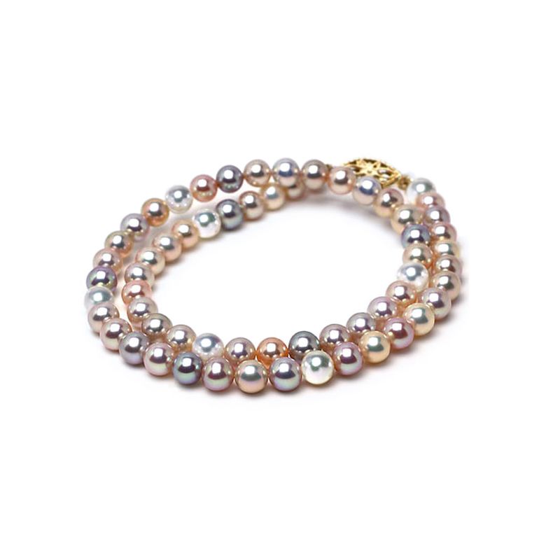 Parure 2 Fili Perle Miste Plurale - Collana e Braccialetto 6.5/7mm - 4