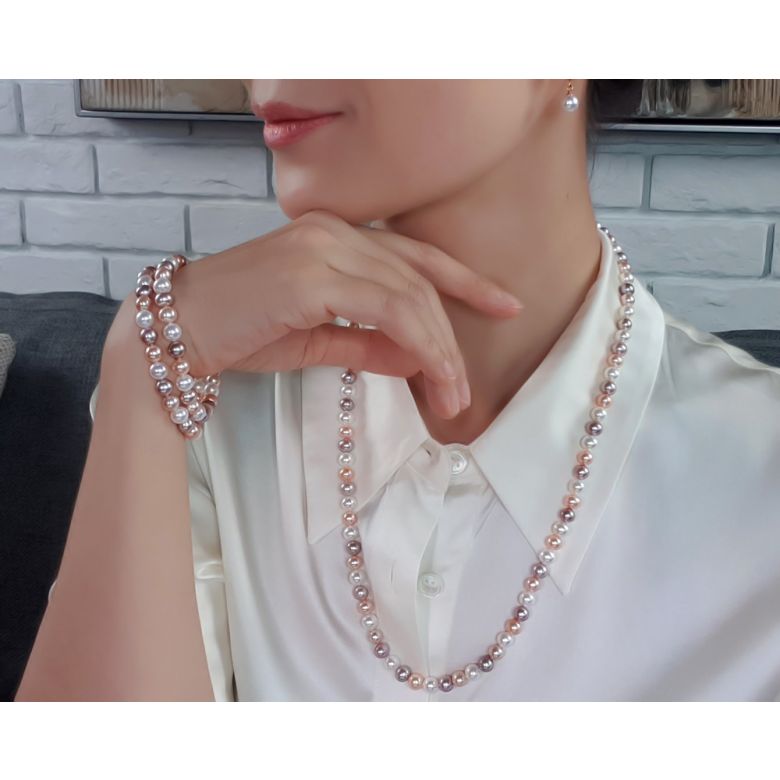 Collana Arthemuse  - Perle d'Acqua Dolce Miste - 6.5/7mm, AAA - 6