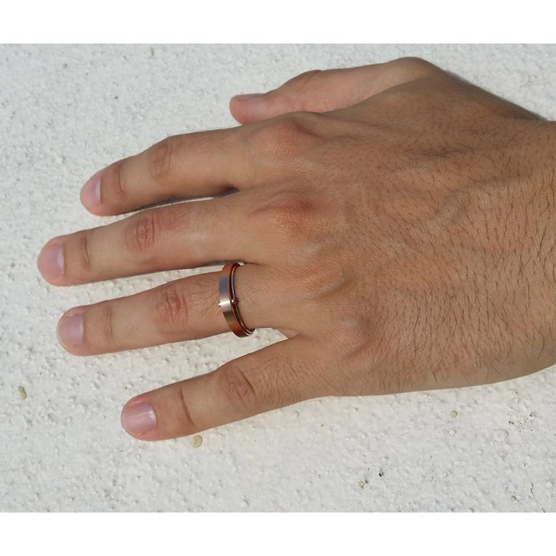 Anello da Uomo Montserrat - Oro Rosa/Bianco e Diamante - 5