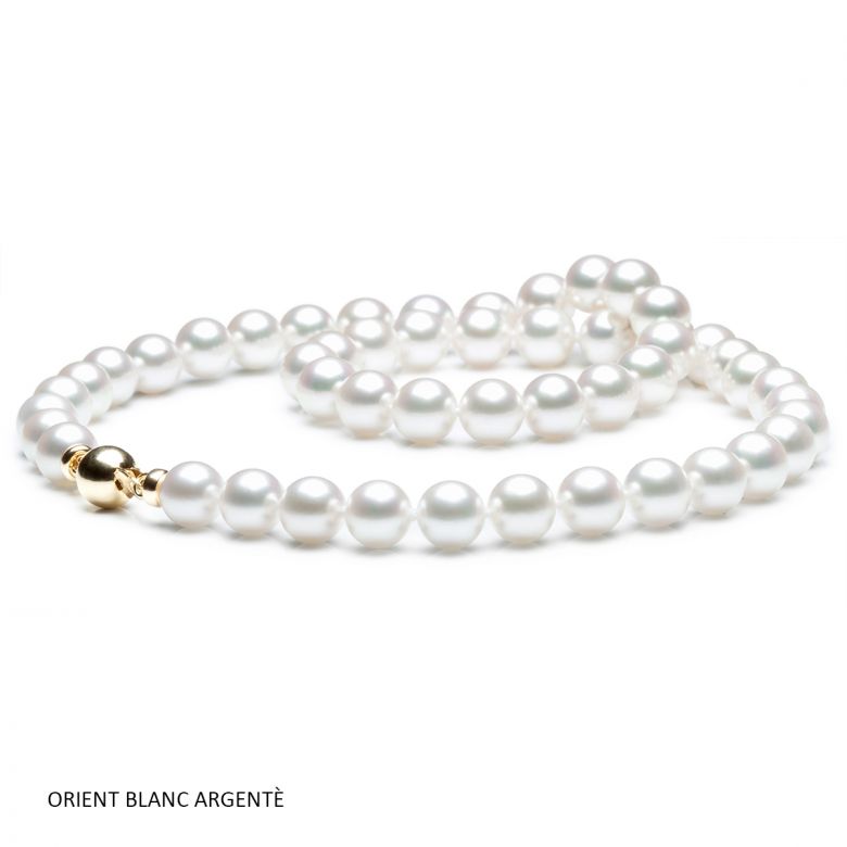Collana di perle Akoya bianche. 7/7.5 mm, qualità AAA - 3