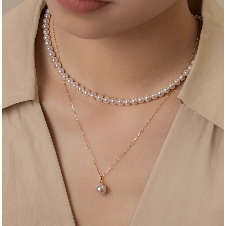 Collana di Perle Akoya Musashi - Giapponesi Bianche - 5.5/6mm, AAA | Gemperles - 4