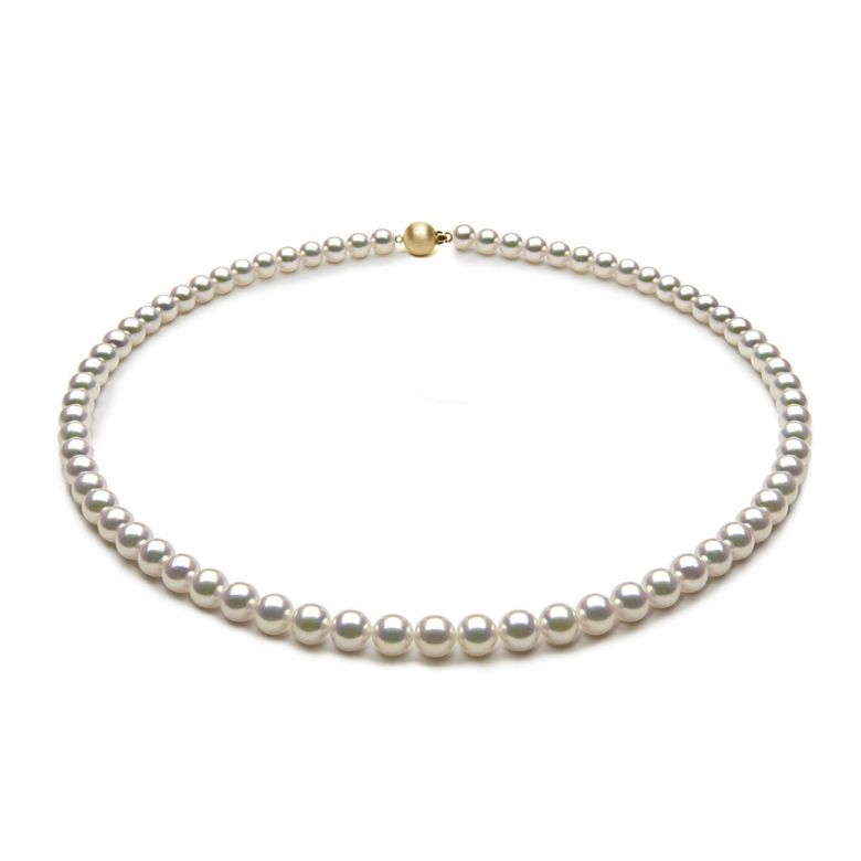 Collana di Perle Akoya Musashi - Giapponesi Bianche - 5.5/6mm, AAA | Gemperles - 5