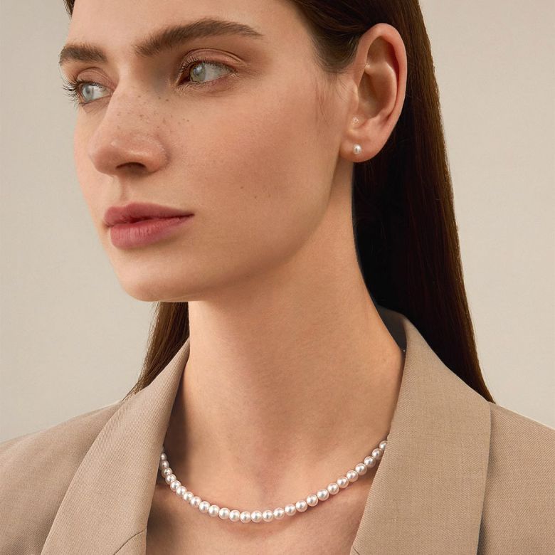 Collana di Perle Akoya Musashi - Giapponesi Bianche - 5.5/6mm, AAA | Gemperles - 1