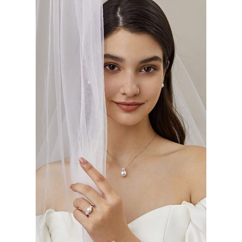 Parure Symphonie Nuptiale - Parure Oro Bianco & Perle Akoya - 1