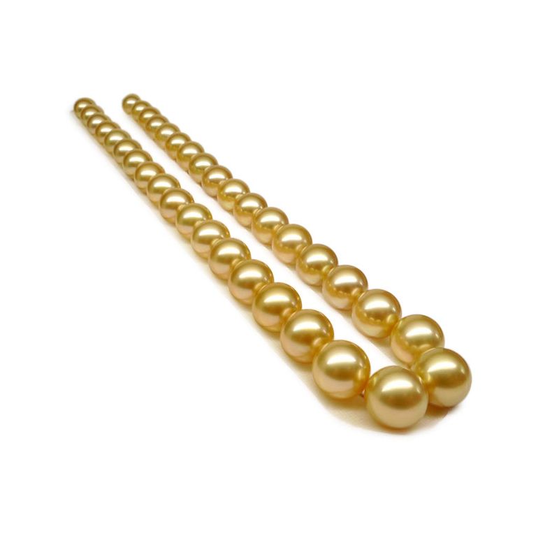 Collana Clothilde - Perle Coltivate Dorate Gold dei Mari del Sud - 1