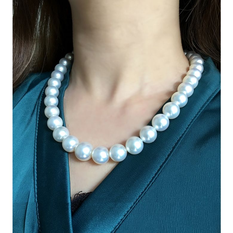 Collana Zénobie - Perle Coltivate Bianche dei Mari del Sud - 4