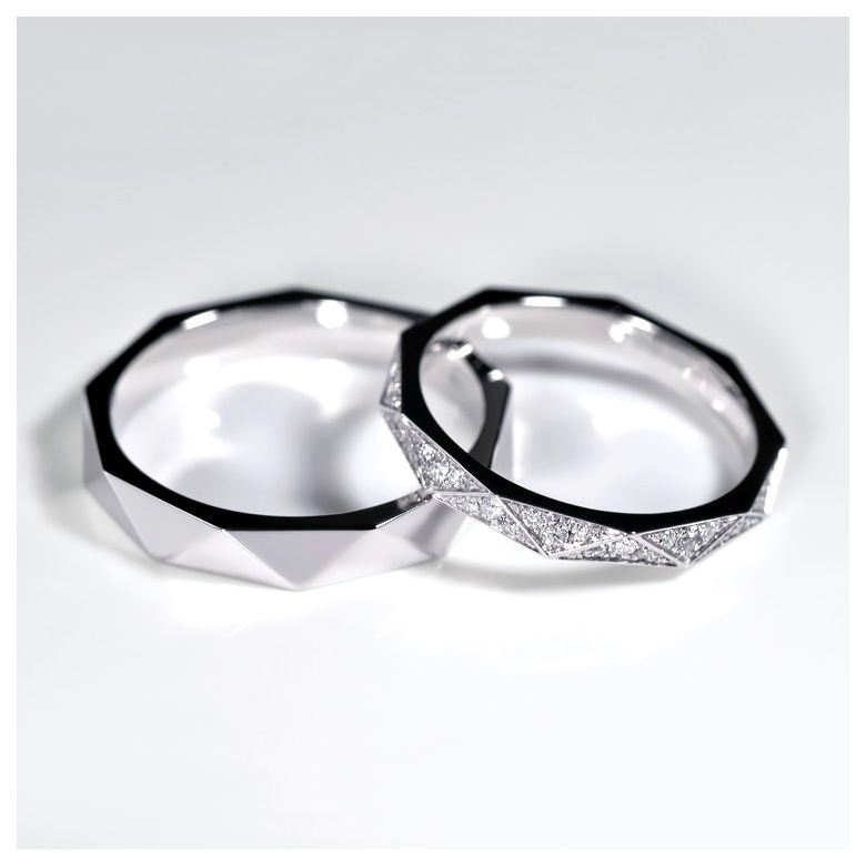 Anello Uomo Triangulaire - Plaino Finitura Lucida - 5